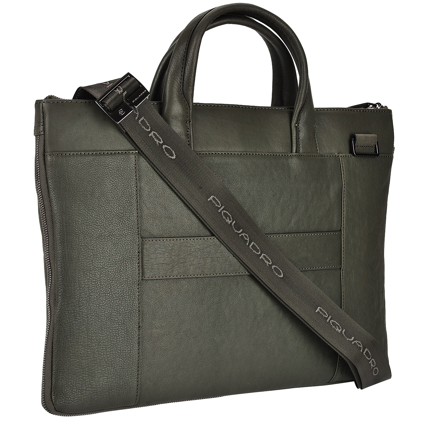 Кожаная деловая сумка Piquadro Black square