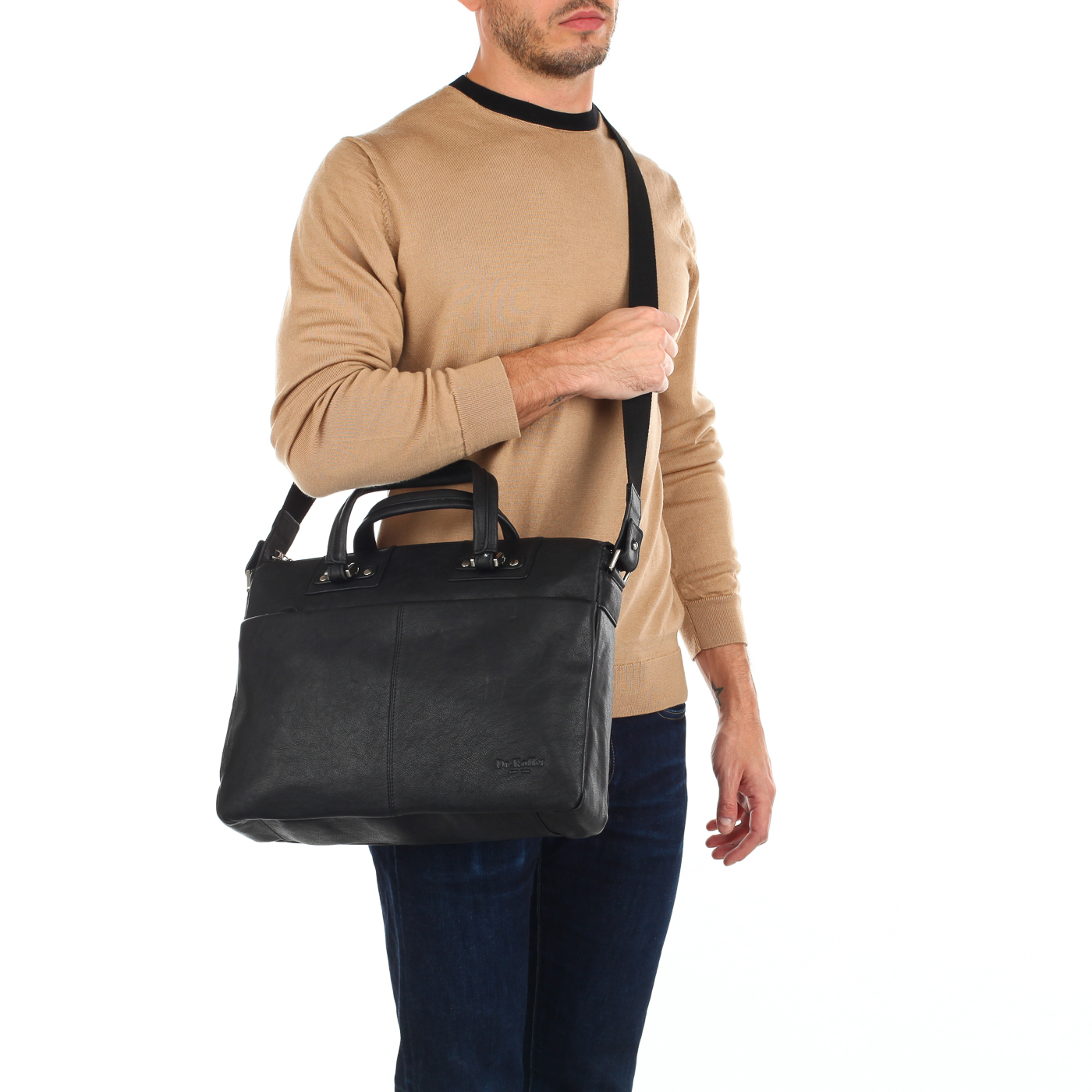 Деловая кожаная сумка Dr. Koffer 