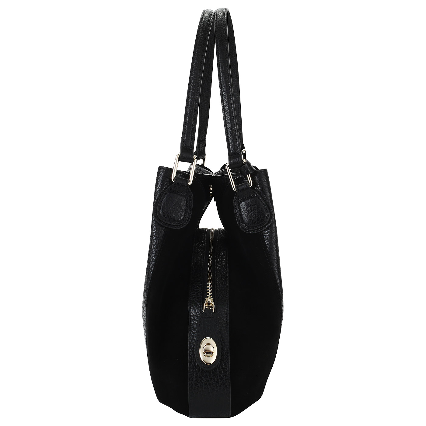 Черная сумка из кожи Aurelli 