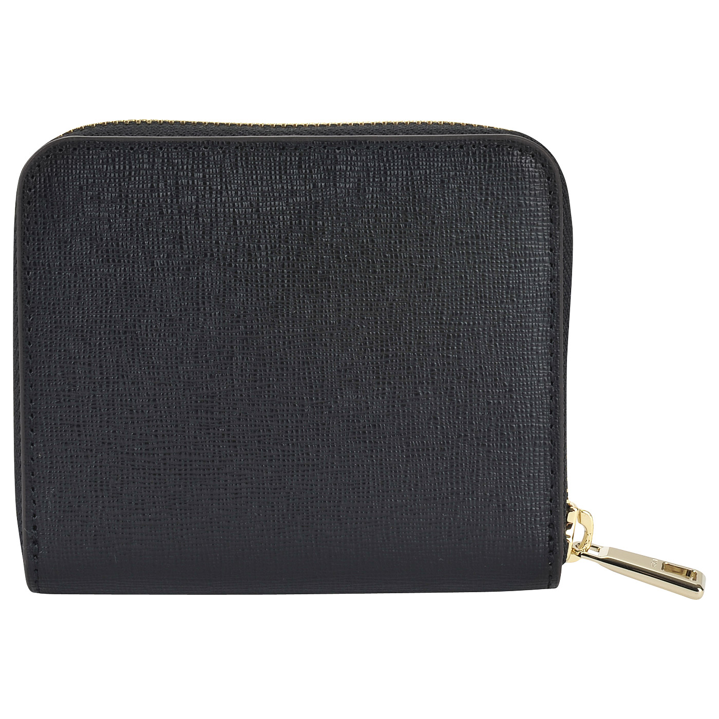 Женское компактное портмоне из сафьяновой черной кожи Furla Babylon