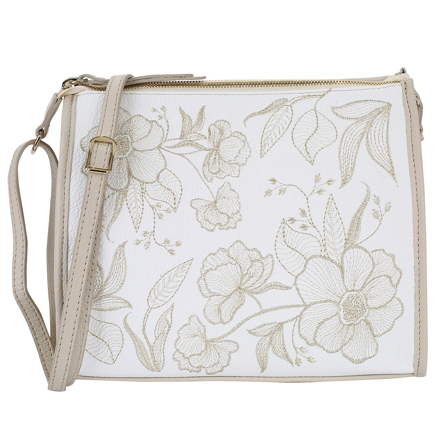 Marina Creazioni Сумочка с цветочной вышивкой