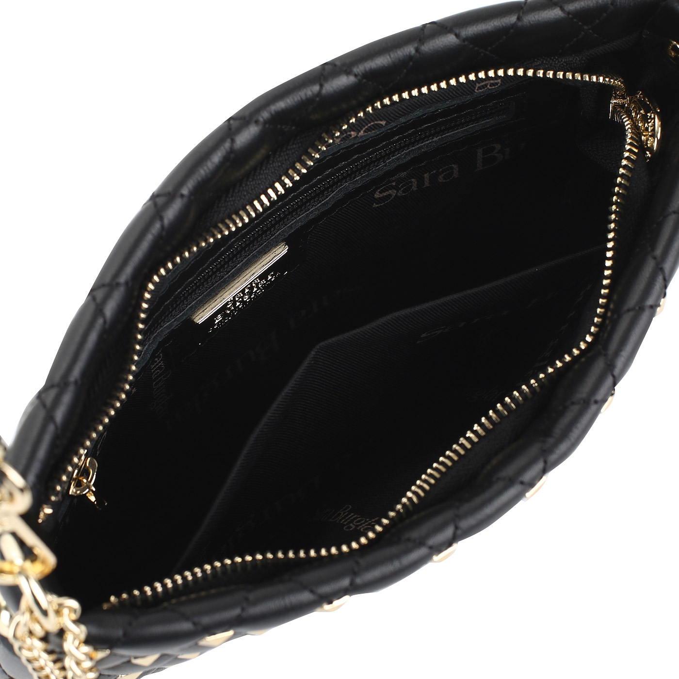 Стеганая сумочка с клепками Sara Burglar Nelly Star