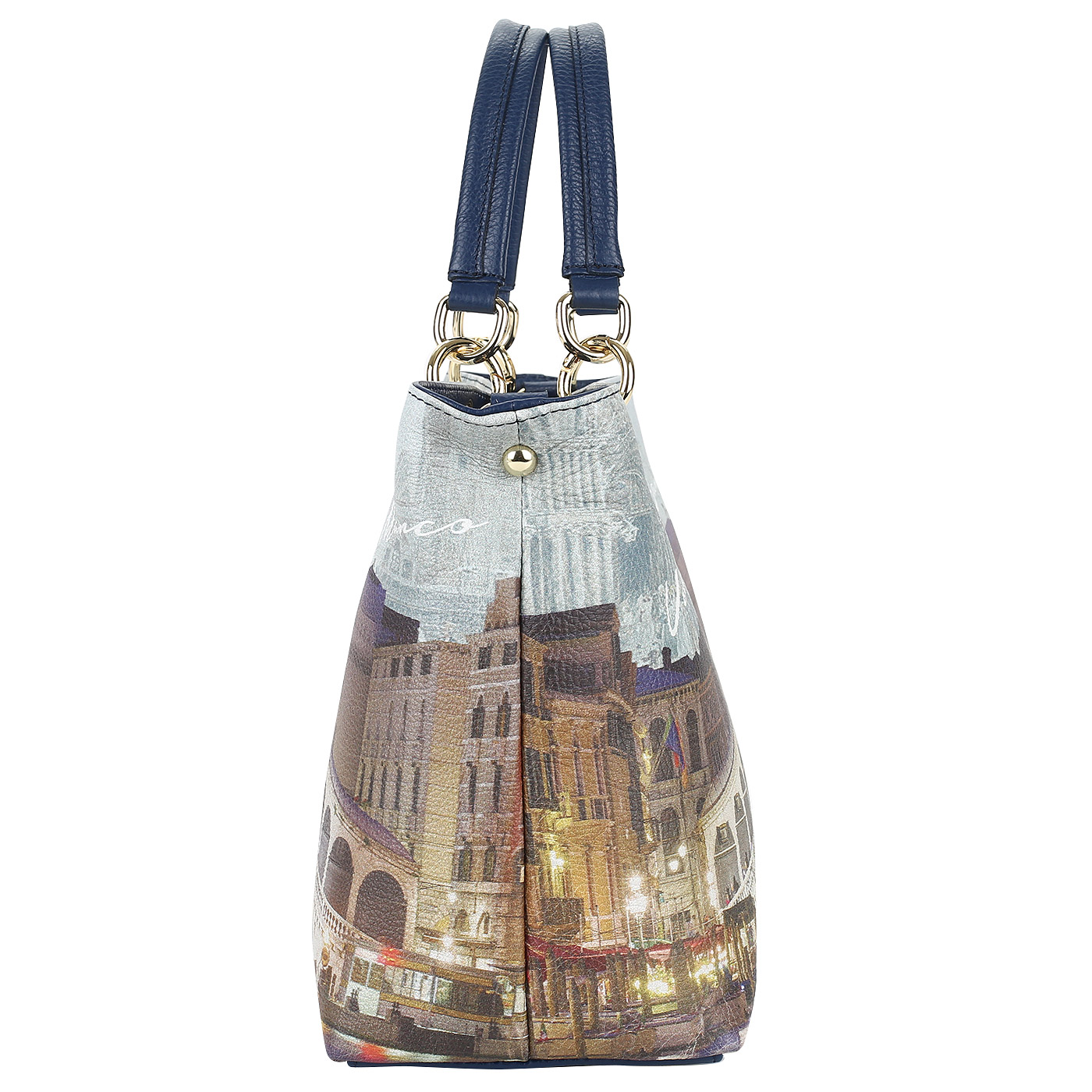 Кожаная сумка с принтом Acquanegra Venezia