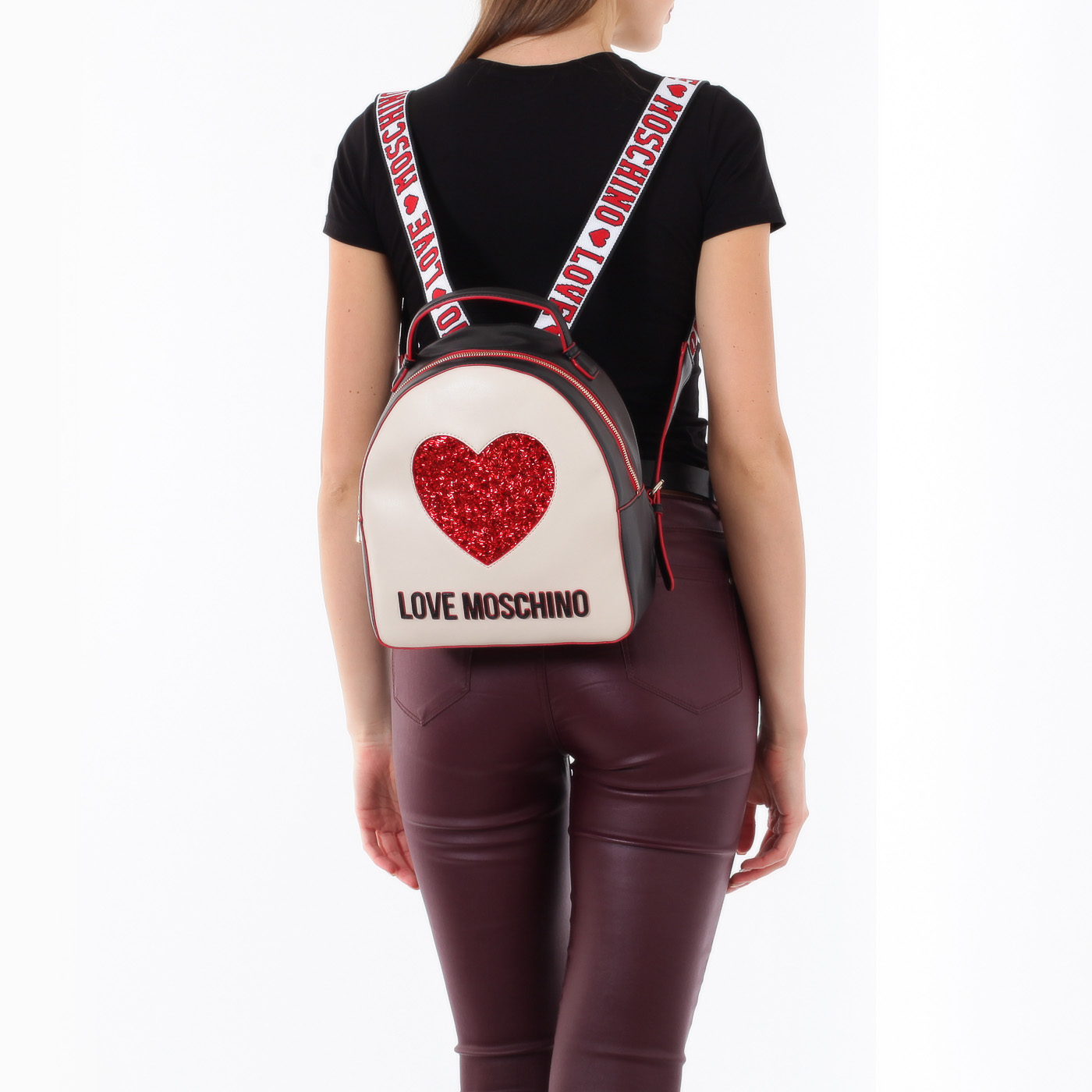 Рюкзак с текстильными лямками Love Moschino Back to school