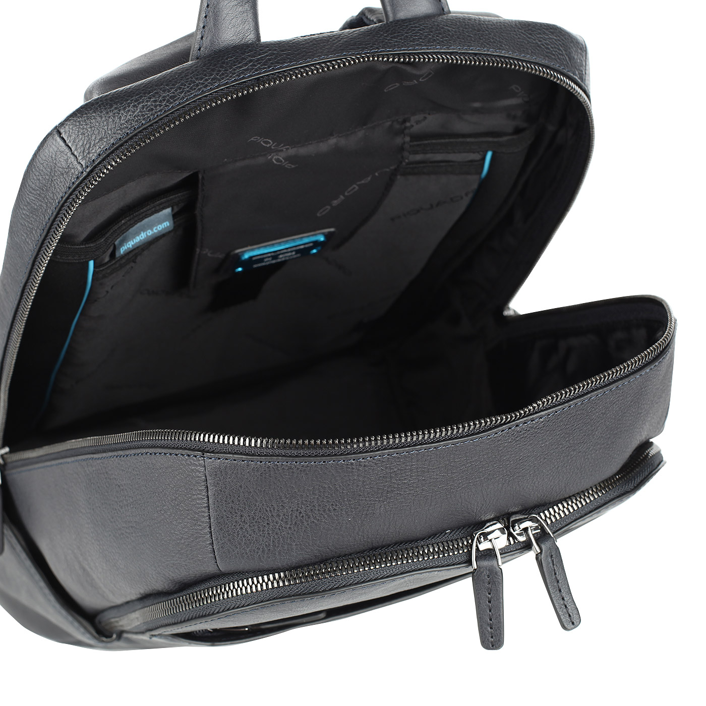 Кожаный рюкзак с отделением для ноутбука Piquadro Black square