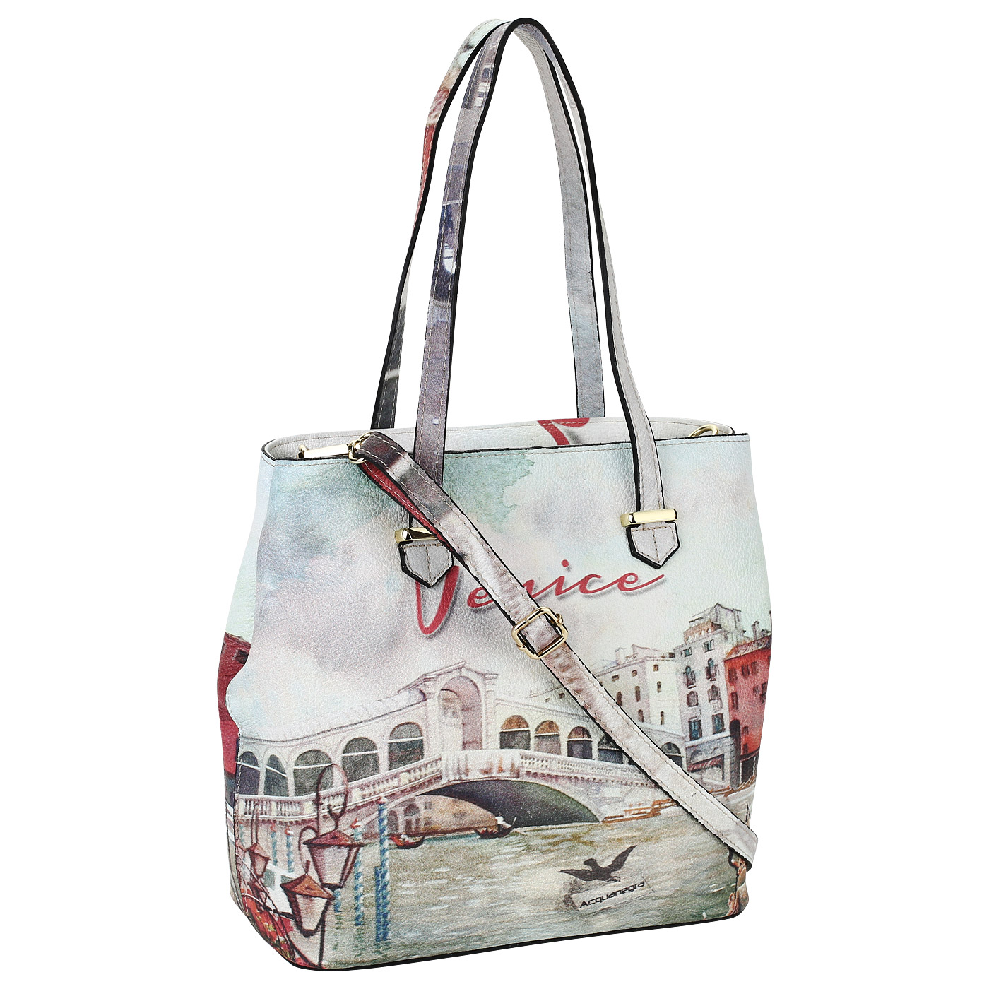 Женская сумка-тоут с длинными ручками Acquanegra Venezia