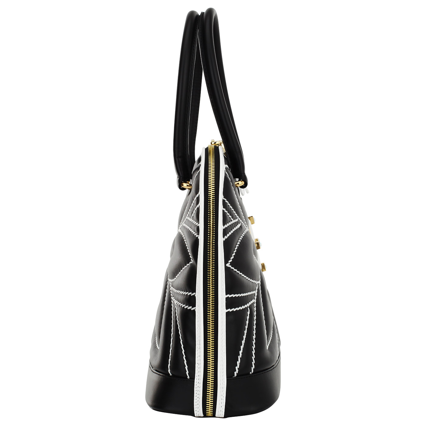 Кожаная сумка с вышивкой Valentino Orlandi Cleo