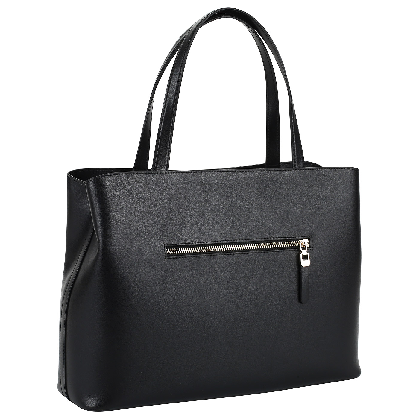 Вместительная кожаная сумка с двумя отделами Aurelli 