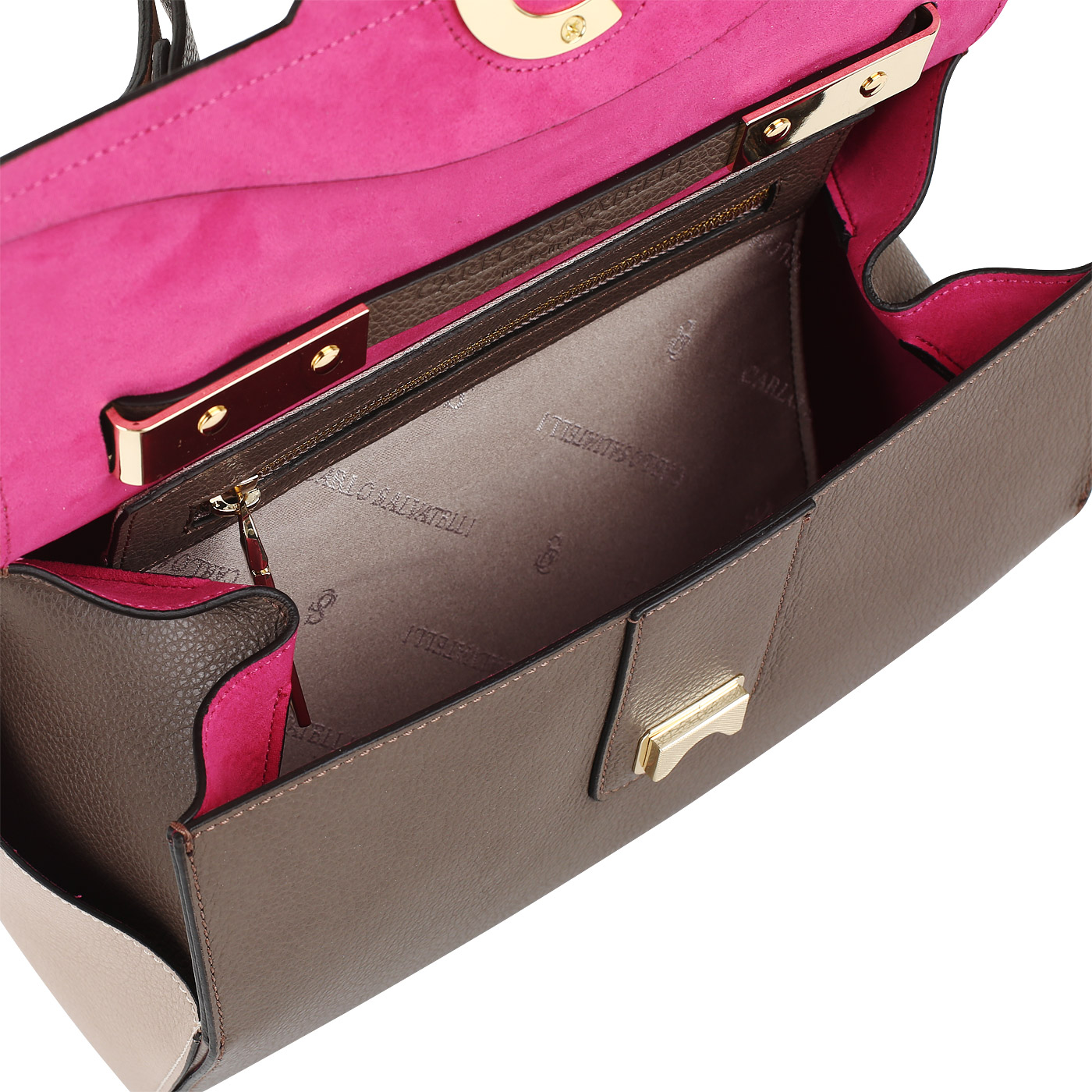 Кожаная сумочка со съемным ремешком Carlo Salvatelli Gemma