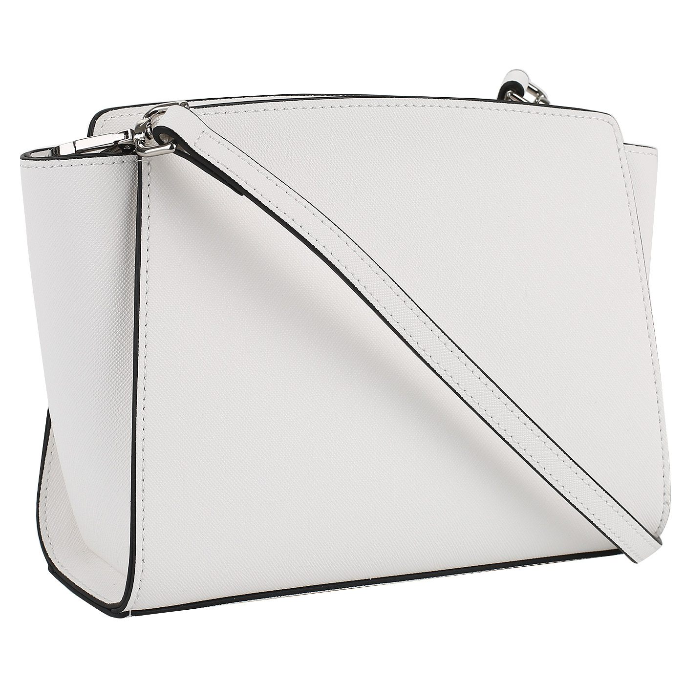 Белая сафьяновая сумочка Cromia Perla