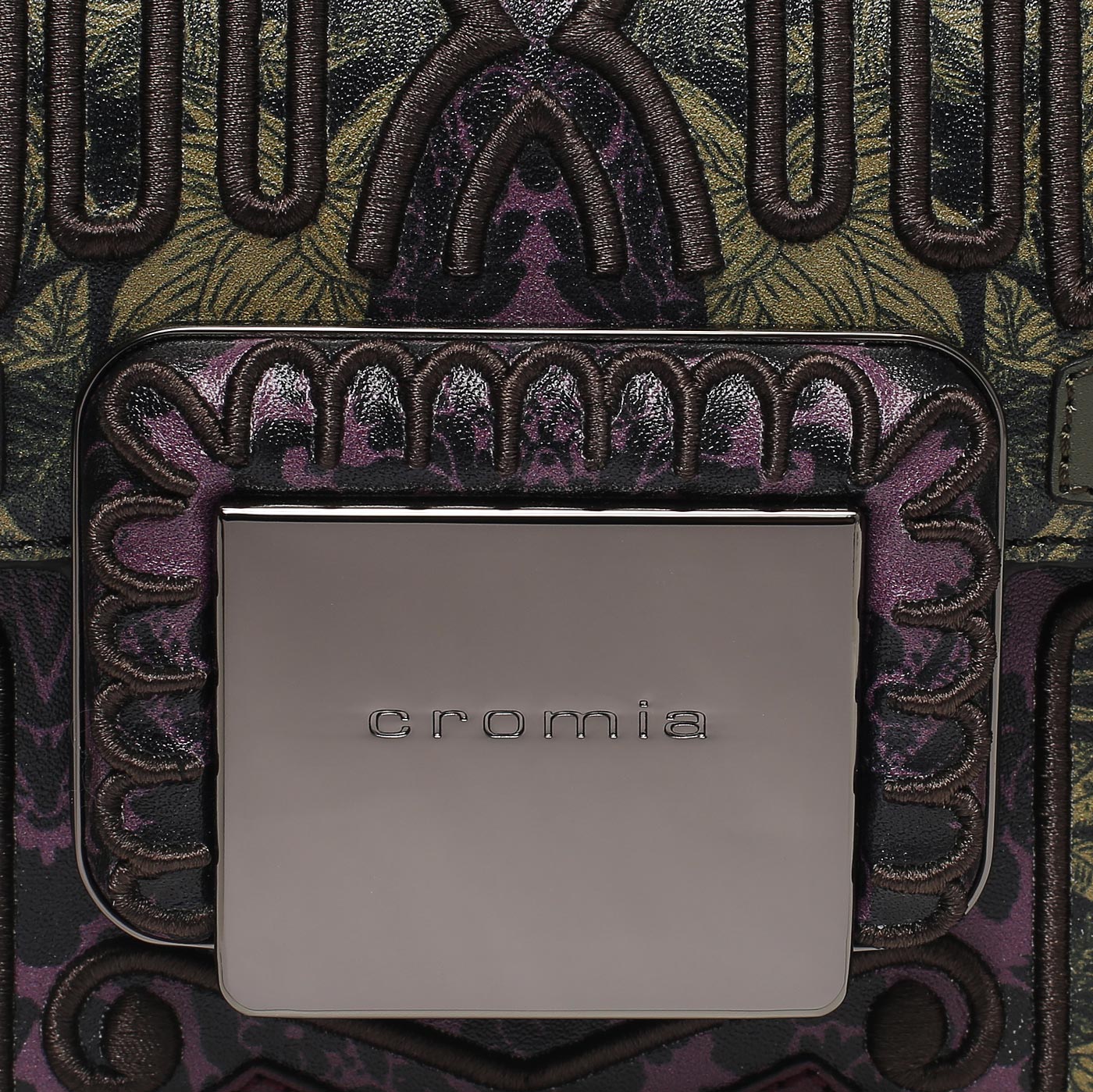 Кожаная сумка с вышивкой Cromia It Zeia