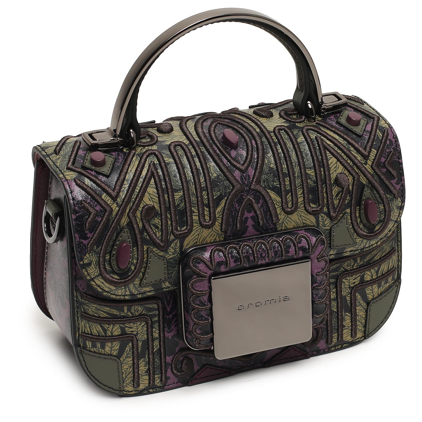 Кожаная сумка с вышивкой Cromia It Zeia