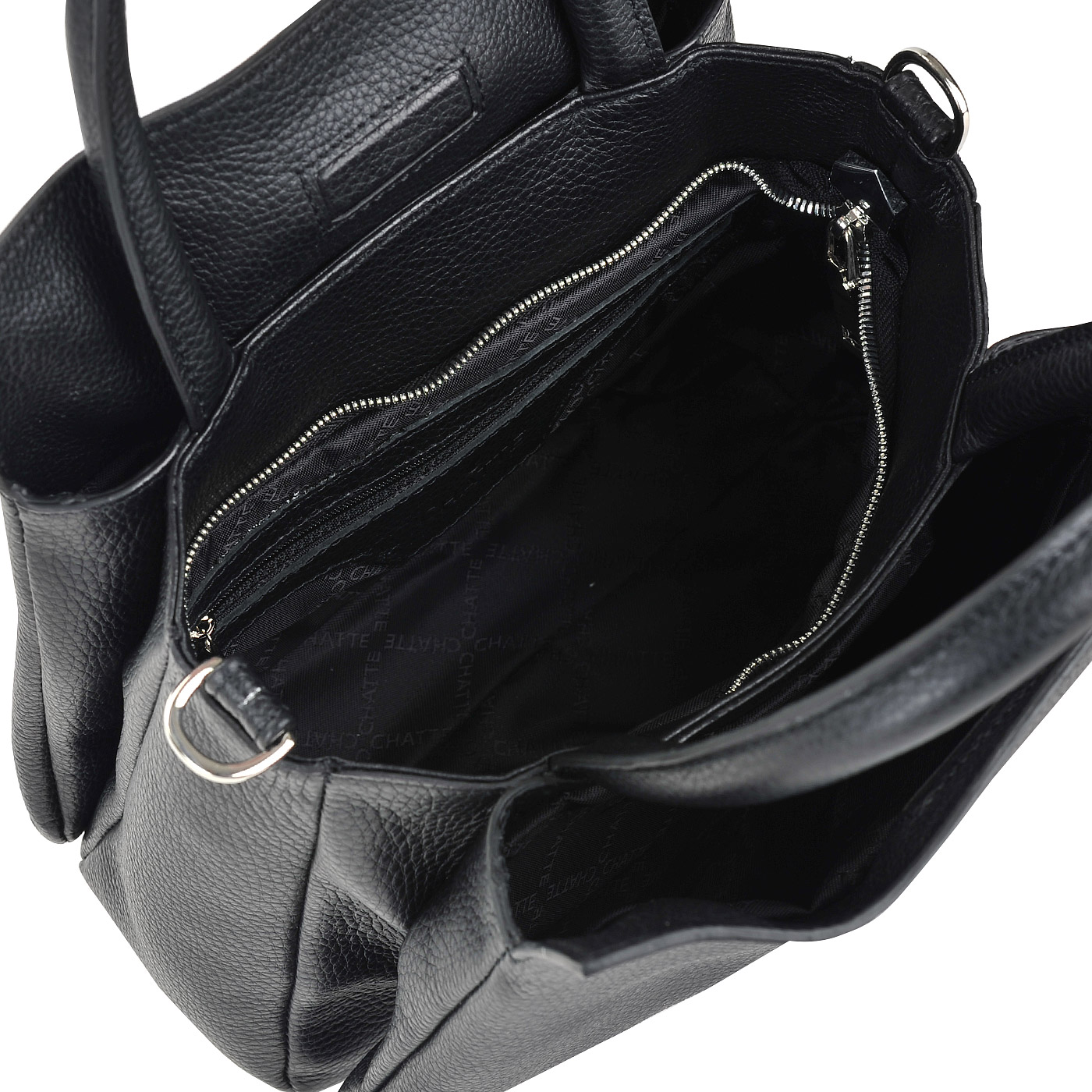 Женская кожаная сумка с короткими ручками Chatte 