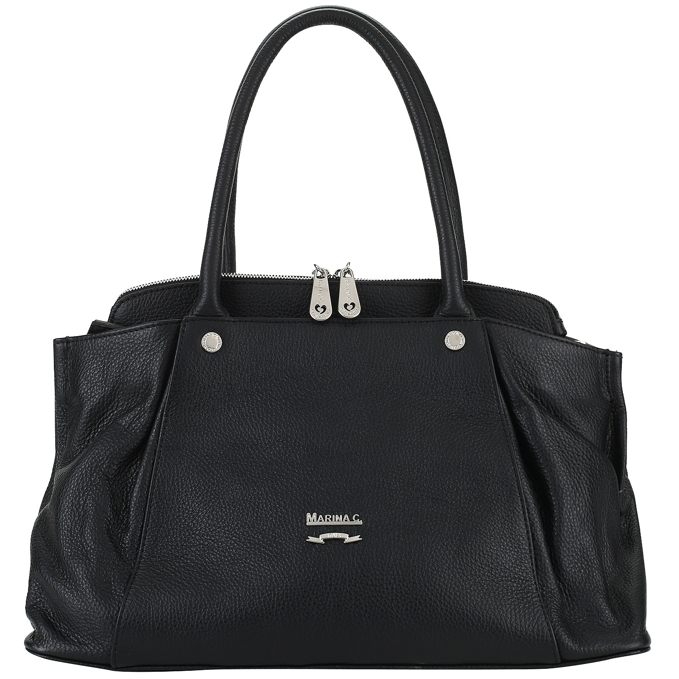 Marina Creazioni Кожаная сумка с тремя отделами