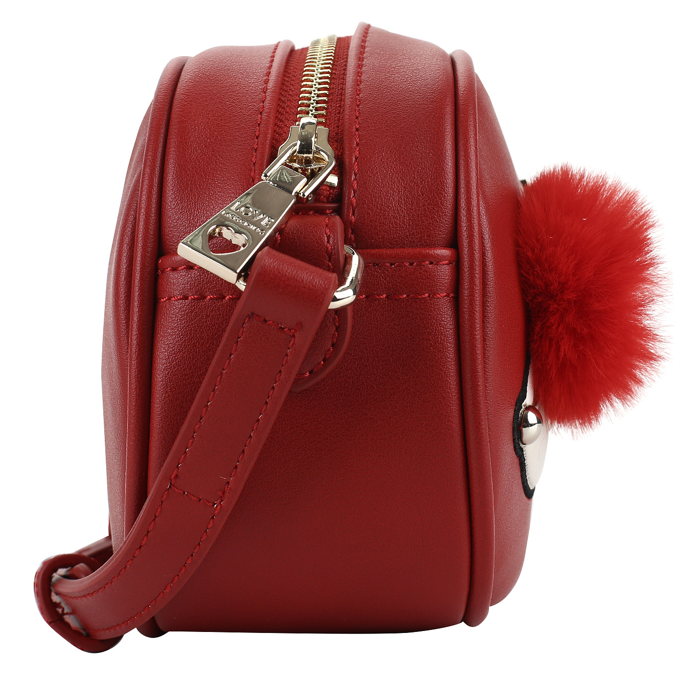 Красная сумочка Love Moschino Girly Pom Pom
