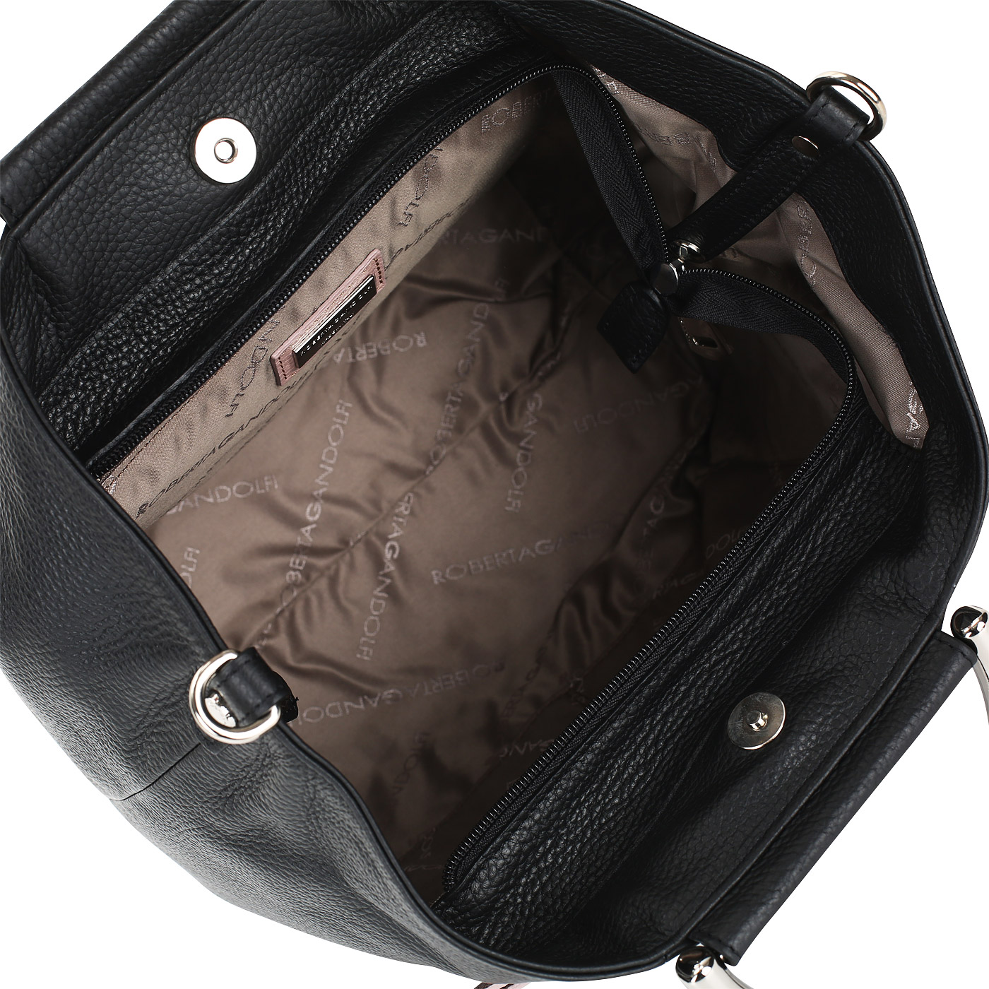 Сумка-трапеция и кожи Roberta Gandolfi Canneloni