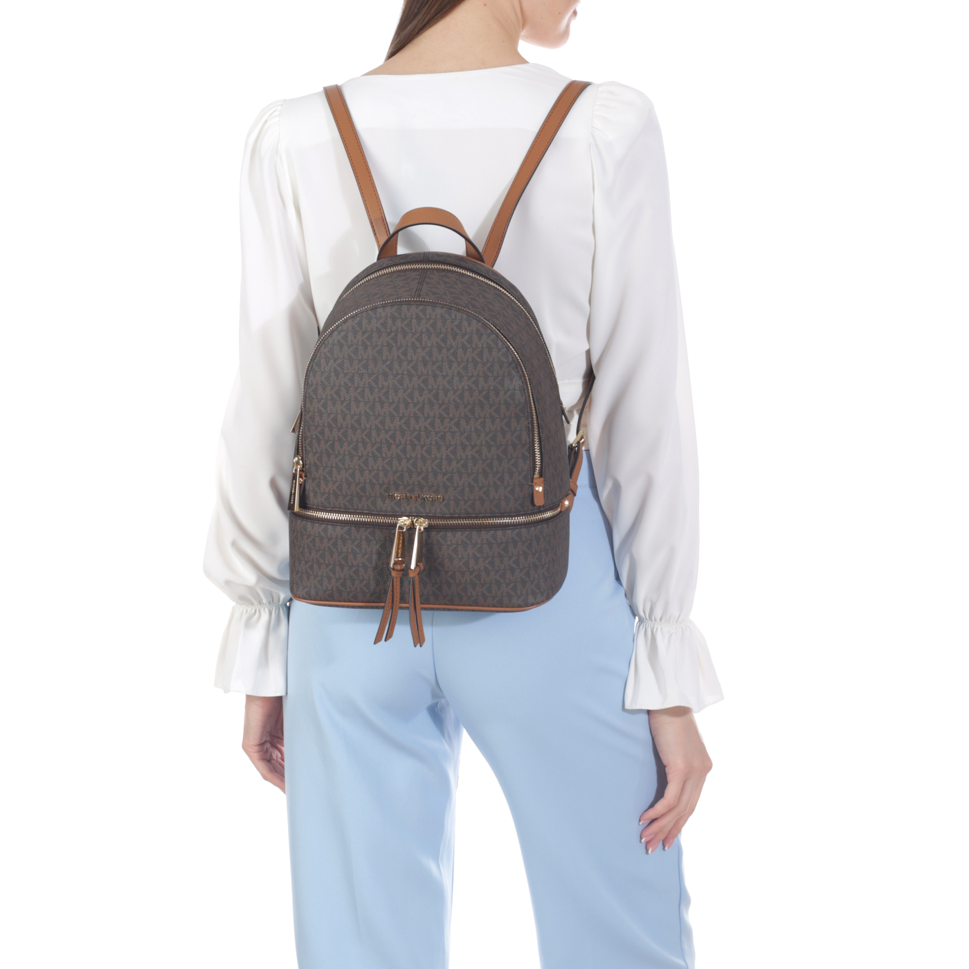 Тисненый рюкзак Michael Kors Rhea Zip