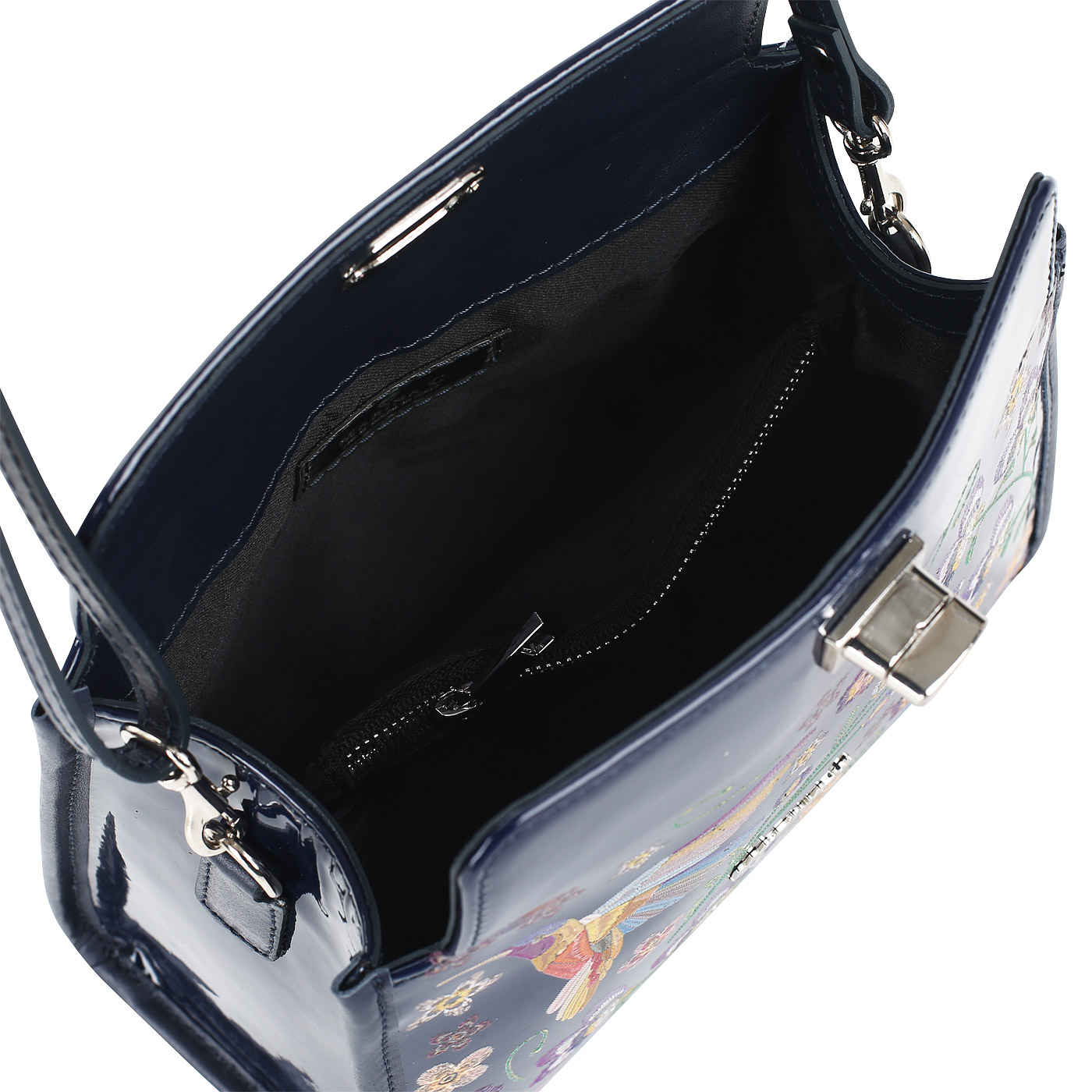 Лаковая сумочка через плечо Marina Creazioni 