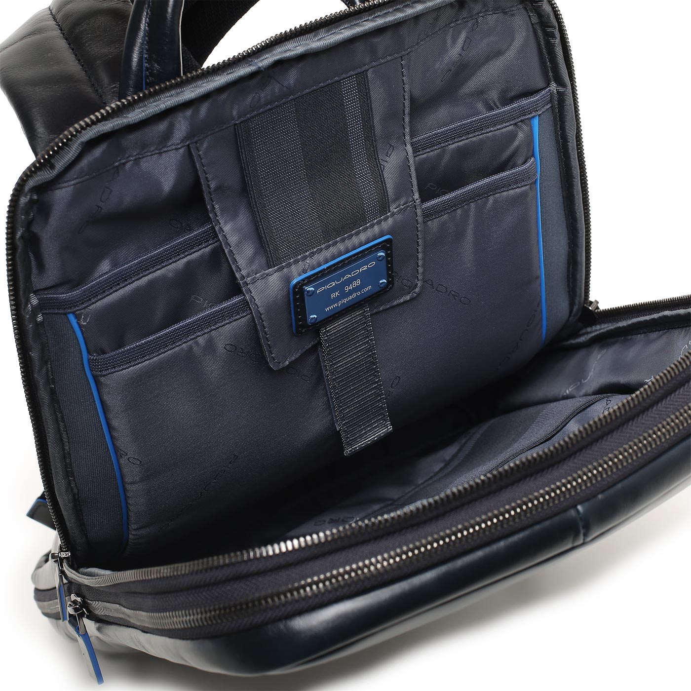 Кожаный рюкзак Piquadro Blue square